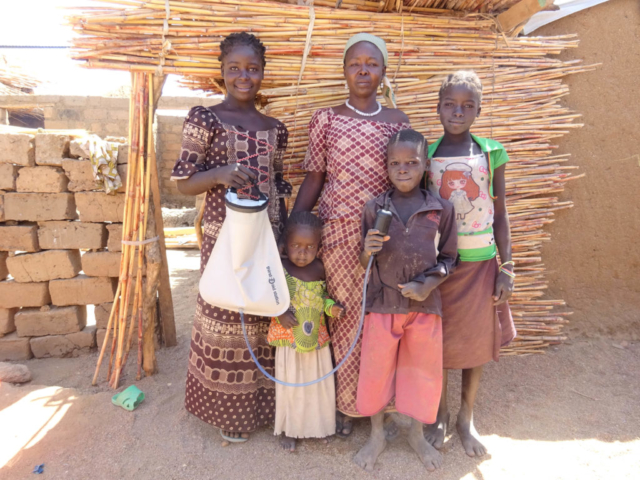 Maïramu and her four children in Cameroon are grateful for their water filter as it protects them from disease.