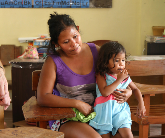 Jenny and her daughter spent many nights in a school after their home was destroyed