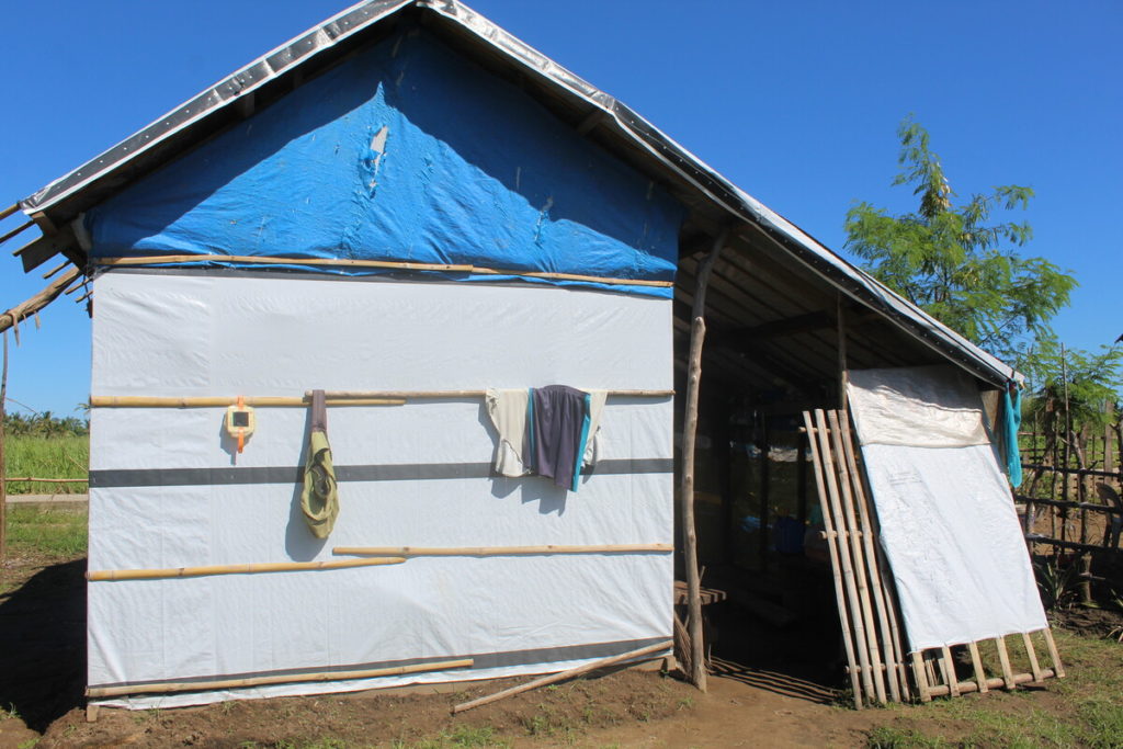 Maricel's new shelter using ShelterBox aid.