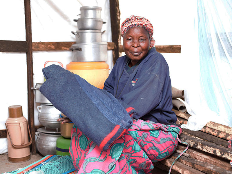 59-year-old Supono received a Bama shelter and household items. “I am very happy because, before now, I did not have a place of my own